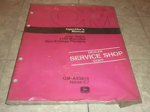 JOHN DEERE 7100 Mounted Max-Emerge Planters OPERATOR'S MANUAL Farm Equipment - Foto 1 di 1