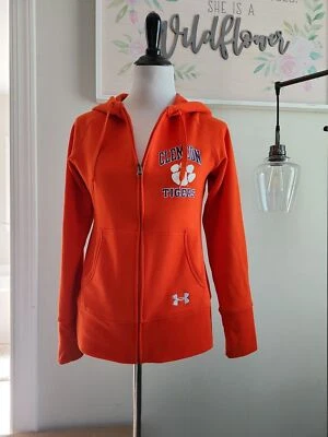 under armor clemson tigers orange zip-up jacket size medium - Image 1 of 4