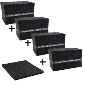 100 Stück 6mm Terrassenpad Terrassenpads Gummigranulat Bautenschutzpads, Pads - Bild 1 von 5