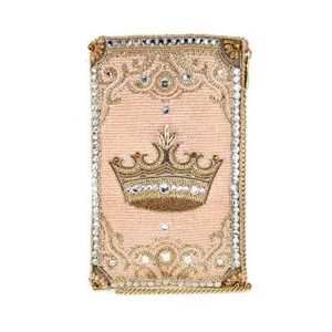 Bandolera pequeña Mary Frances coronada joya rosa con cuentas bolso de noche para teléfono - Imagen 1 de 6