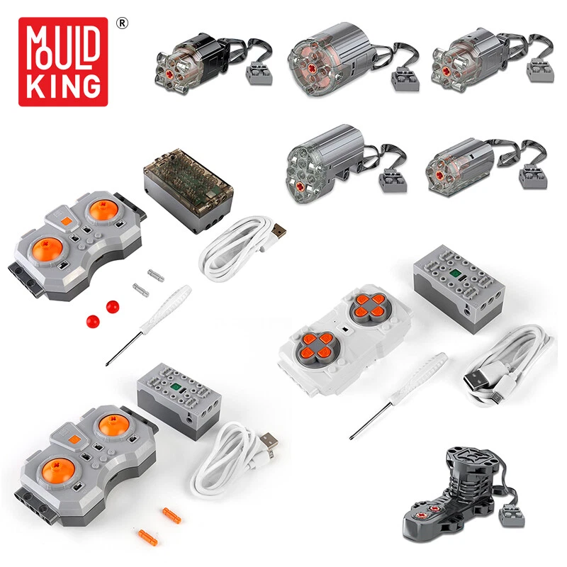 MOULD KING M XL L Motor Technik Bausteinspielzeug Fernbedienung Akku Box APP MOC