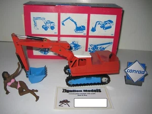 LIEBHERR R 961 BAGGER TIEFLÖFFEL RAUPEN ROT BLAU #281.2 STRENCO 1:50 OVP - Picture 1 of 2