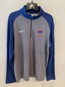 Nike Chicago Cubs Dri-Fit Pullover Half Zip Shirt Mens Sz L Baseball MLB - Picture 1 of 3
