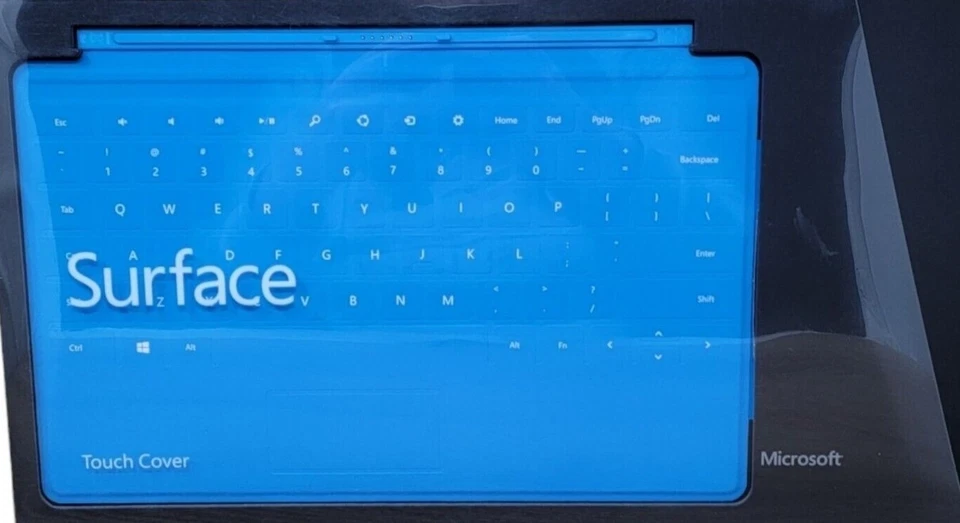 Microsoft Surface Touch Cover Keyboard Cyan Blue Model 1515 D5S-00004 - Image 1 of 4
