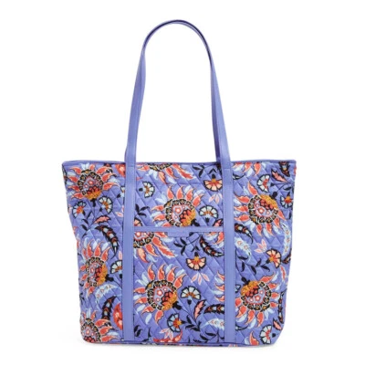 Vera Bradley Mural Garden Large Travel Trimmed Tote Faux Leather NWT 15 x 14-3/4 - Image 1 of 4