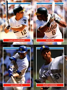 STICKER SET Ken Griffey Jr. Seattle Mariners Randy Johnson + Oakland A's F. Jose - Picture 1 of 1