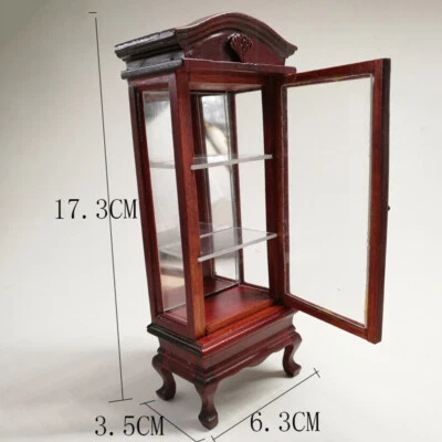 Dollhouse 1:12 Scale Miniature Birch Display Cabinet Wooden Furniture Accessory - Image 1 of 4