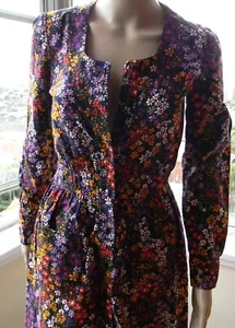 VINTAGE Bohemian Rhapsody Glam 1960s-70s Original Garden Party Retro Dress - Picture 1 of 11