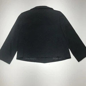 Apostrophe Jacket Womens Size Medium Black Floral Pattern Texture Button Front - Picture 1 of 12