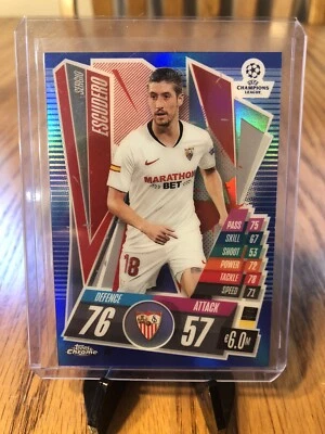 2020-21 Topps Chrome Match Attax Sergio Escudero Sevilla Blue Refractor #d /150 - Image 1 of 2