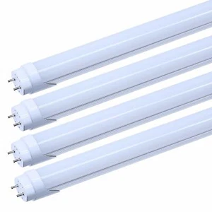 T8 4FT LED Tube Light 18W/22W 110V/277V Double-End Power 6500K MILKY CLEAR Cover - Picture 1 of 8