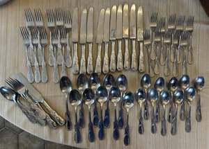Tsubame Shinko TS I1 Stainless Flatware Japan 5 Piece Setting Service For 10 - Picture 1 of 21