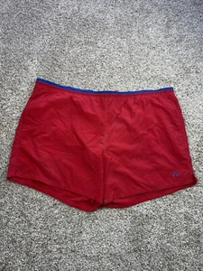 Vintage Hobie Swim Trunks 3XL Mens Red Drawstring Pockets Nylon Lined 90s - Picture 1 of 12