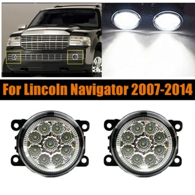 Par de luces antiniebla LED de parachoques para Lincoln Navigator 07 08 09 10 11 12 13 14 Foto 1 de 4