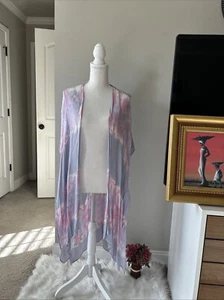 Altar’d State Womens OS Kimono  Tie Dye Open Front Pastel Colors - Picture 1 of 4