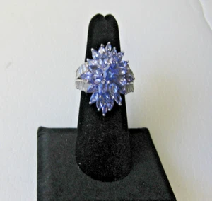 Anillo de tanzanita de plata de ley talla 7 (#39) - Imagen 1 de 4