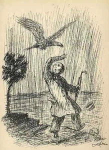 Der VERBOTENE WEG - Alfred KUBIN - Strichätzung aus dem Totentanz 1947 - Picture 1 of 1