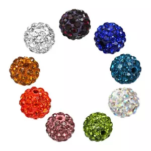 Perline Strass Piene 6 Righe Gioielli Micro Pavimentazione Perline Cristallo Zirconi Cubici 10mm - Foto 1 di 8