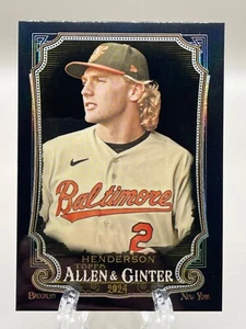 2024 Topps Allen & Ginter X Gunnar Henderson Chrome Black Refractor SSP #161 - Picture 1 of 6