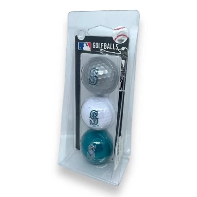 Seattle Mariners MLB Golf Balls 3-Pack NEW Officially Licensed - Image 1 of 3