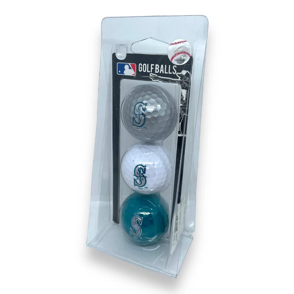 Seattle Mariners MLB Golf Balls 3-Pack NEW Officially Licensed - Image 1 of 3