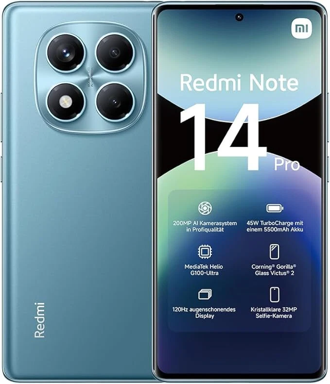 XIAOMI REDMI NOTE 14 PRO 8 256GB DS 4G OCEAN BLUE EUROPA MZB0IWDEU