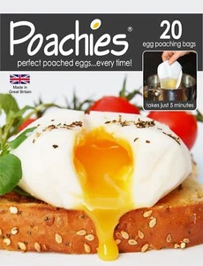 Poachies Egg Poaching bags (20 bags) - Egg Poacher - Perfect Poached Eggs - Picture 1 of 1