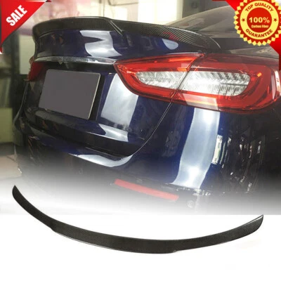 Alerón trasero de fibra de carbono apto para Maserati Quattroporte 2013-2019 labio del ala del maletero Foto 1 de 4