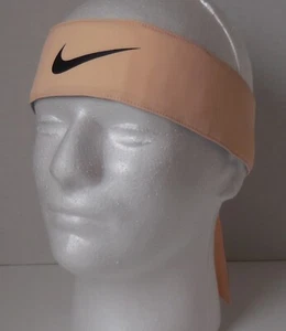Nike Tennis Head Tie Adult Unisex Peach Puff/Black/Grey - Picture 1 of 6