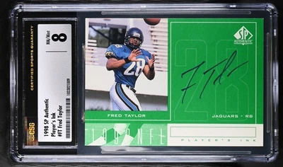 1998 SP Authentic #FT Fred Taylor CSG 8 NM-MT Player's Ink HOF Bound, Auto, TBC - Image 1 of 3