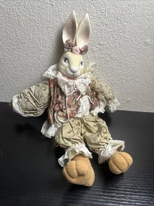 Wendy Wabbit Easter Bunny Rabbit Doll House of Lloyd 1993 Ceramic Handpainted - Picture 1 of 3