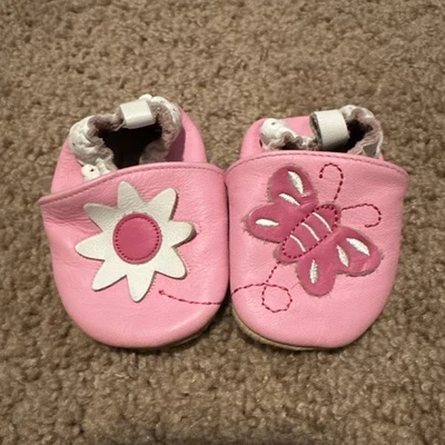Carter’s Bebé Niñas Rosa Mocasín Zapatos Flor y Mariposa Talla 1 Foto 1 de 4