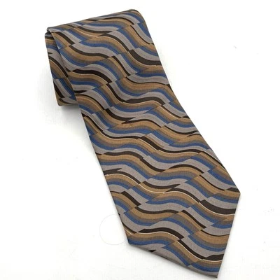 Corbata clásica multicolor geométrica 100 % seda Crazy Horse para hombre Foto 1 de 4