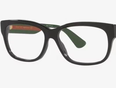 *NUEVO AUTÉNTICO* MARCO NEGRO MULTICOLOR GUCCI GG0278O-011, Tamaño 55 mm Foto 1 de 4