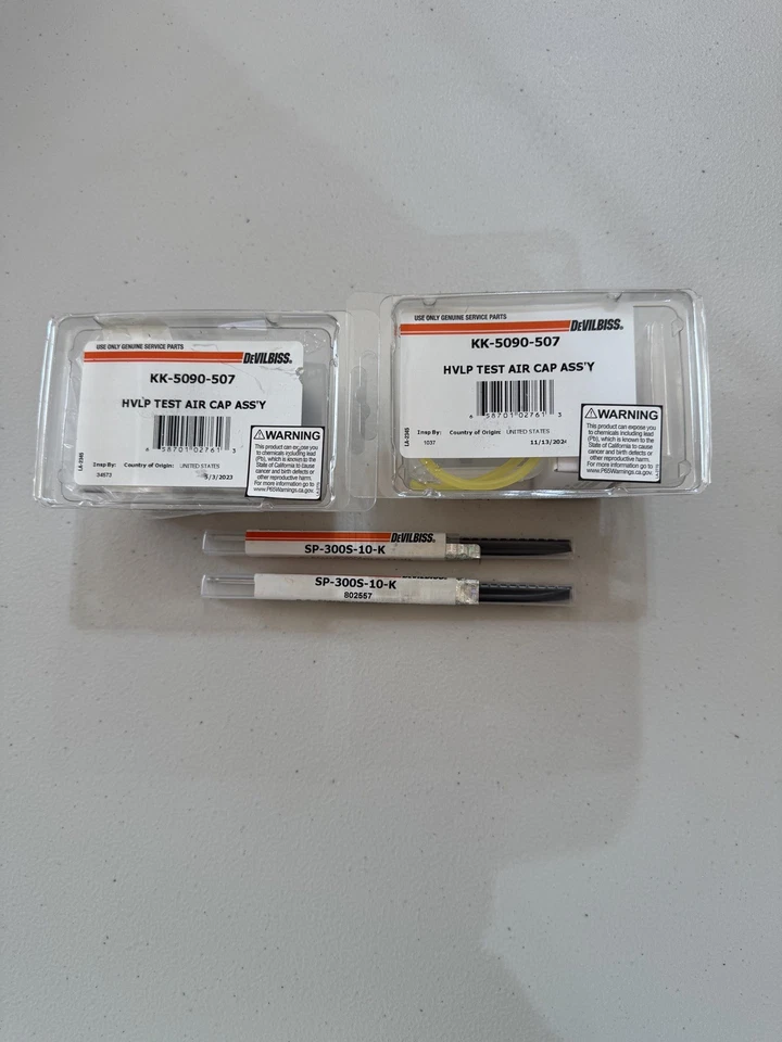 New Devilbiss Paint Spray Gun Air Cap Test Cap kk-5090-507 Original Box 2 pack - Image 1 of 2