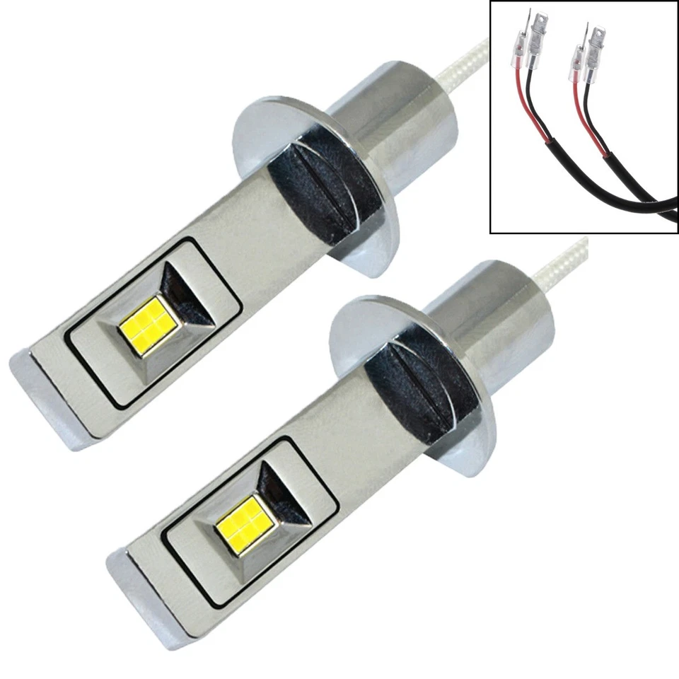 2x H3 LED Fog Light Bulbs Super Bright 60W 6000K CSP Driving Lamps Fanless White - Image 1 of 4