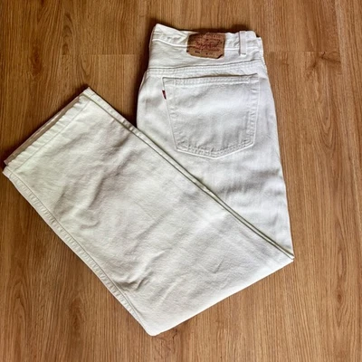 Vintage Levi’s 501 White 80s Made in USA Button Fly 36x26.5 - Image 1 of 4