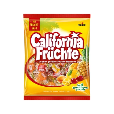 California Früchte – 1 X 425G – Gefüllte Bonbons Mit Fruchtsaft – in Vier Versch - Bild 1 von 4