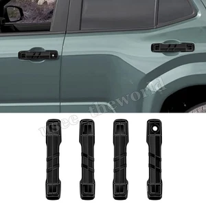 4PCS Glossy Black Exterior Door Handle Cover Trim For Toyota 4Runner 2025 2026 - Picture 1 of 8