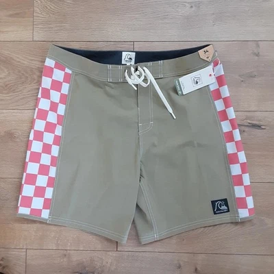 Bañador corto Quiksilver 34 Aloe Original Arch 18" Check Board para hombre nuevo Foto 1 de 4