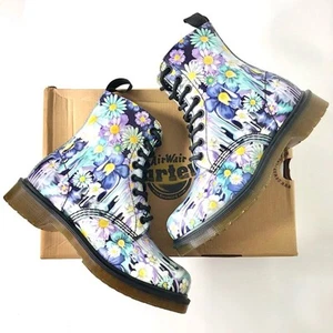 NIB Dr Martens 1460 Paint Slick Slime Floral Lace Up Ankle Boots Women’s 6 Shoes - Bild 1 von 13