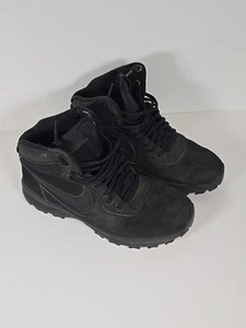 Nike Manoadome Men's Shoe Size 9.5 Triple Black High Tops Hiking Camping - Picture 1 of 13