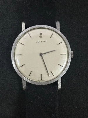 Vintage Corum Cuerda Manual 21 Joyas Cal. Reloj 4200 Acero Inoxidable 34mm Foto 1 de 4
