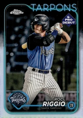 2024 Topps Pro Debut #PDC-112 Roc Riggio Chrome REFRACTOR - Image 1 of 2