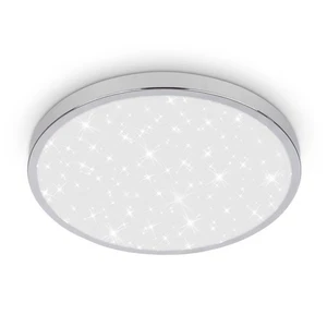 Lámpara de techo LED Lámpara de techo Redonda Lámpara de baño IP44 22W Cielo estrellado Ø24cm Cromo - Imagen 1 de 7