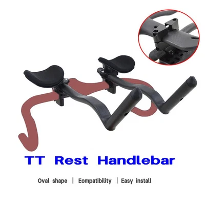 Prolunga manubrio 35°/55° Triathlon Time Trial 3K UD Full Carbon TT - Immagine 1 di 4