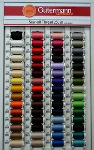 Gutermann Sew-All Thread 250m Sewing Thread 100% Polyester, Select Colour - Imagen 1 de 61