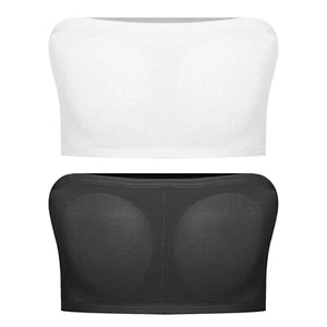 Kids Girls Top Sleeveless Tube Solid Color Bra Training 2Pcs/Set Seamless Cami - Picture 1 of 56