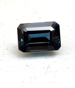 Treated Indicolite Tourmaline 7.20 Ct Emerald Cut With Macro Faceted For Ring - Picture 1 of 5