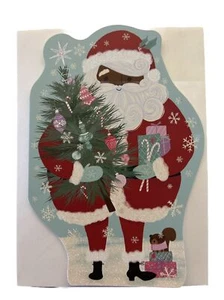 Christmas Greeting card - Vintage African American Santa Card - Picture 1 of 3